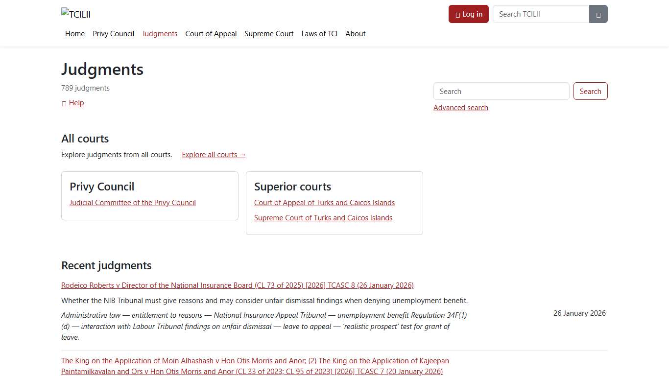 Judgments – TCILII